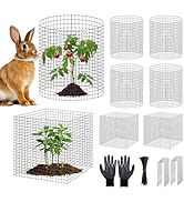 30 PCS Plant Protector from Animals, 10 Pack 12'' x 12'' Metal Plant Cages, Heavy Duty Garden Cag...