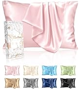 Miss Adola Mulberry Silk Pillowcase 2 Pack - Pillow Cases Standard Size 20x26 Inch for Hair and S...