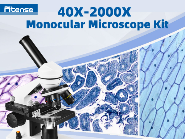 Monocular Microscope with LED Light