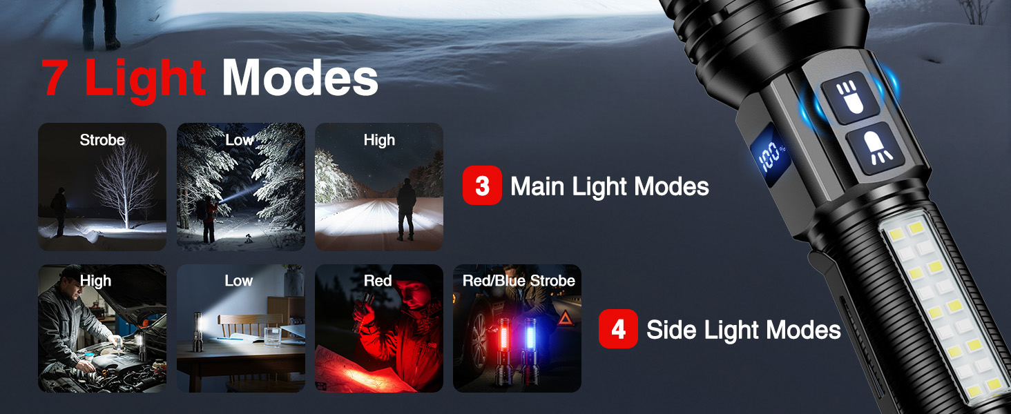 led flashlight rechargeable