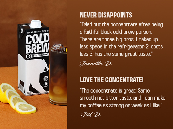 Wandering Bear Cold Brew 3 in 1 concentrate