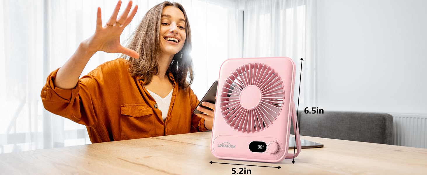 desktop small fan portable desk fans rechargeable battery mini travel essentials quiet women table