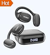 TOZO OpenEgo True Wireless Open Ear Headphone,5.3 Bluetooth Sport Earbuds with Earhooks for Long ...