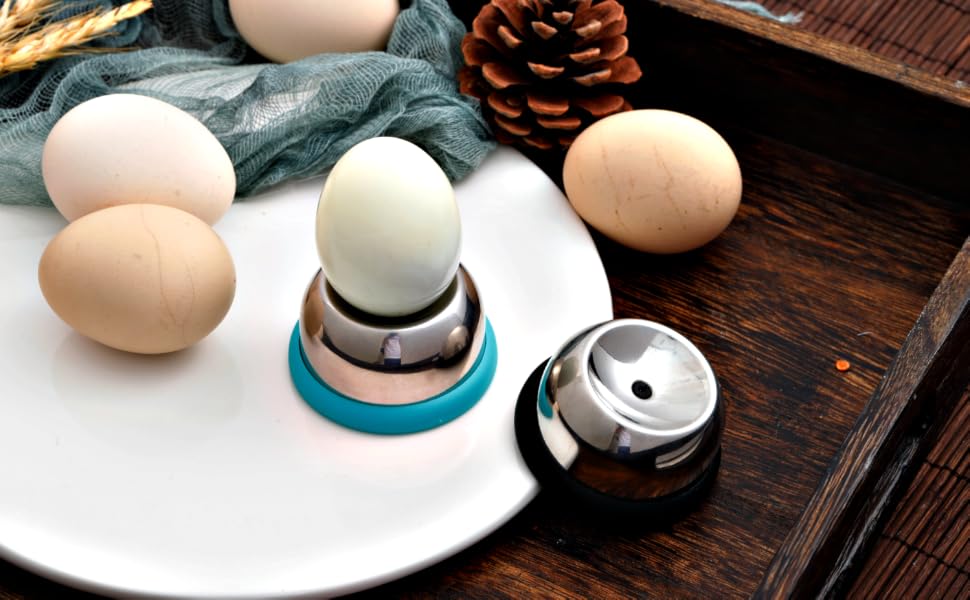 easy egg peeler stainless steel egg piercer for hard boiled eggs
