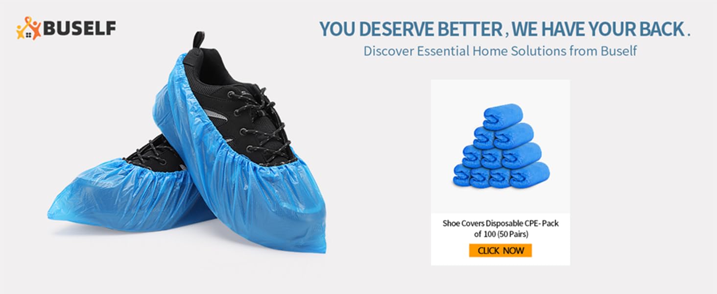 Shoe Covers Dispasable CPE -Pack of 100