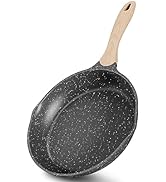JEETEE 8 Inch Nonstick Frying Pan, Stone Coating Cookware, Nonstick Omelette Pan with Heat-Resist...