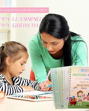 Magic Reusable Copybook for Kids Age 3-5 Calligraphy Simple Hand Lettering Writing Practice Book