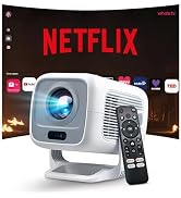 [Officially-Licensed APP/Auto Focus] Smart Projector Native 1080P Android 13 OS, Built-in Apps 4K...
