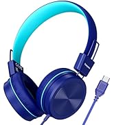 Cowyawn USB Type C Kids Headphones for School, 94dB Volume Limited, Wired Toddler Headphones,HD S...