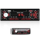 CAMECHO Car Radio Bluetooth Single DIN Car Stereo Audio, Car Audio with Bluetooth Handsfree/FM/ M...