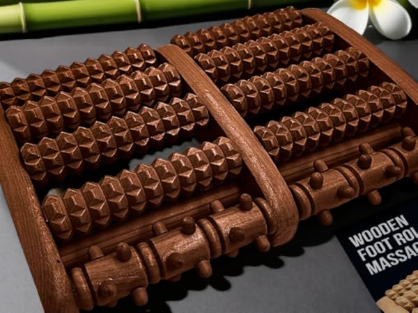 gifts for women under foot roller massager relaxing gifts for women Walnut foot roller massager