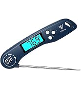 DOQAUS Digital Meat Thermometer, Instant Read Food Thermometer for Cooking with Backlit &amp; Auto-Ro...