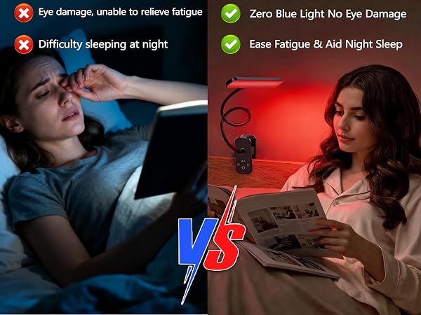 Red light clip lamp
