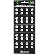 POWEROWL High Capacity LR44 Batteries 40 Pack, L1154F AG13 357 303 SR44 A76 Premium Alkaline Batt...