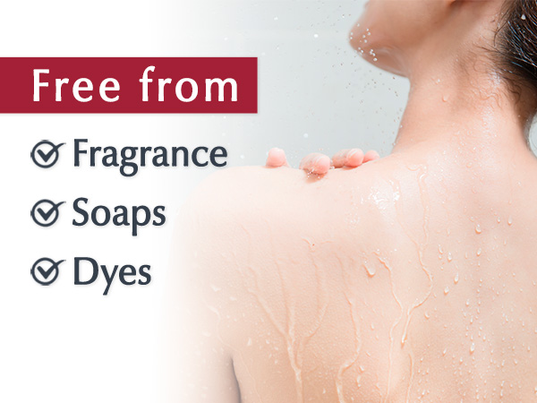 Free from fragrance, soaps and dyes