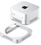 ORICO Mac mini Stand - 360° Airflow Cooling Stand with Built-in Power Switch, Premium ABS Silver ...