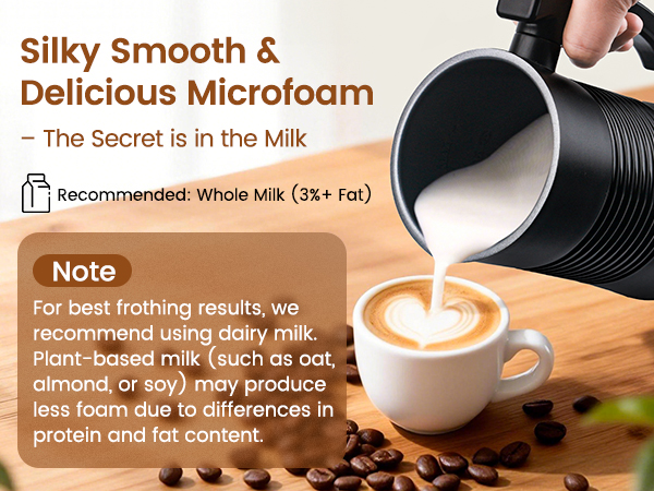 Milk frother and steamer