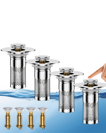 Bathroom Sink Drain Strainer,Universal Pop-Up Sink Stopper Hair Catcher