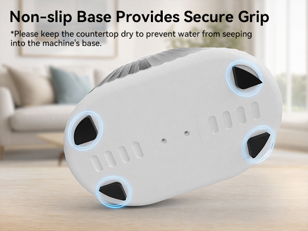 Non-slip Base Provides Secure Grip