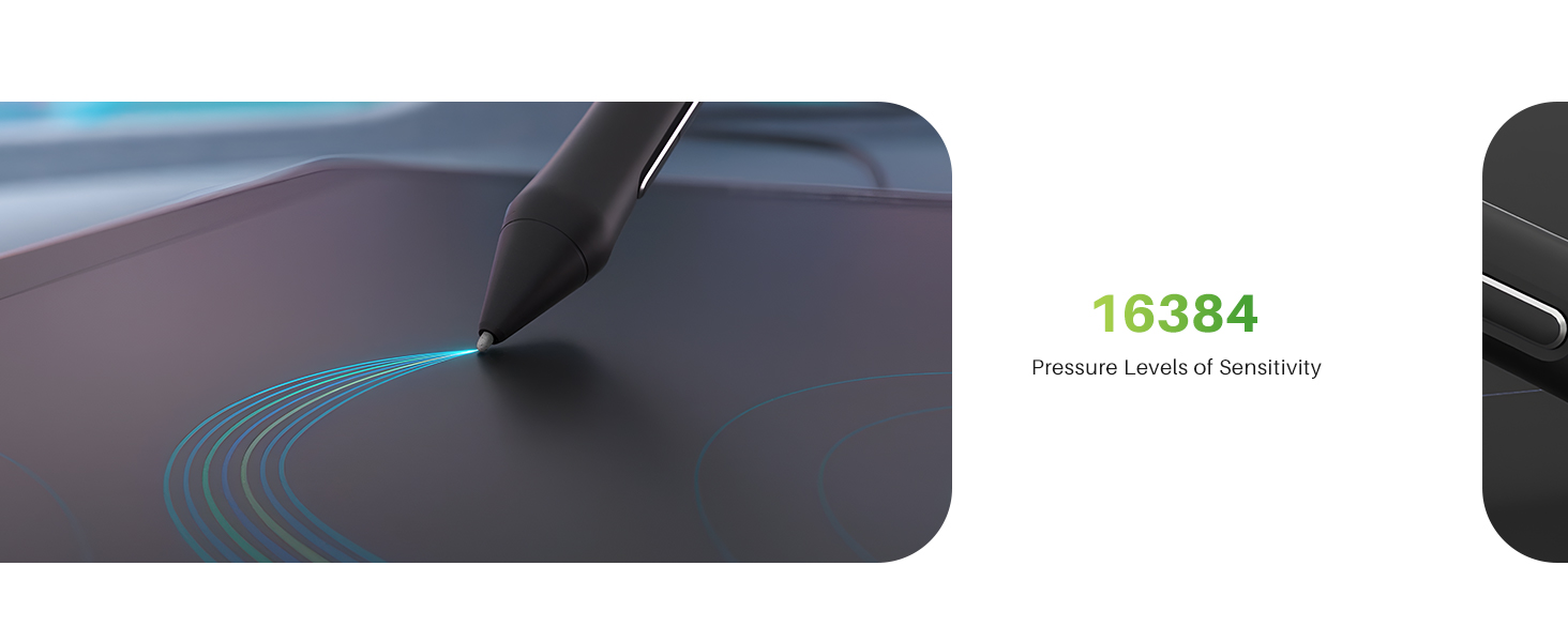 Kamvas Pro16 V2 16384 Pressure Levels of Sensitivity