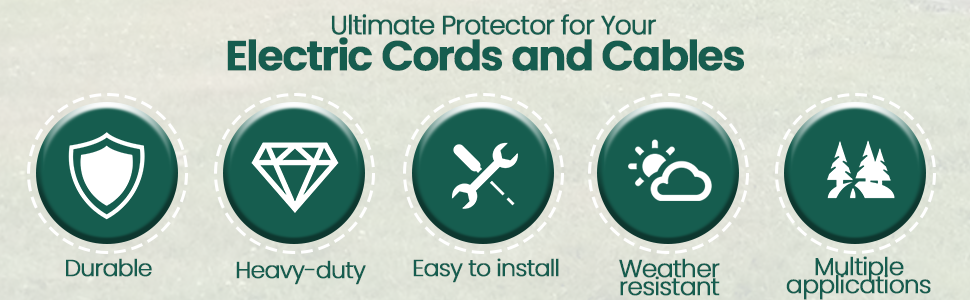 ULTIMATE ELECTRIC CORD AND CABLE PROTECTOR FEATURES