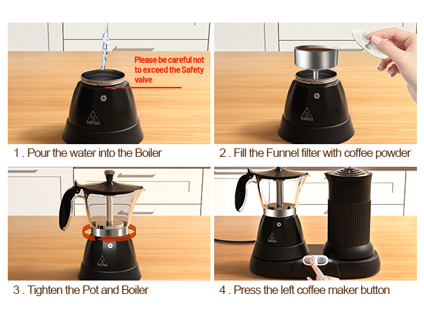moka pot and milk frother