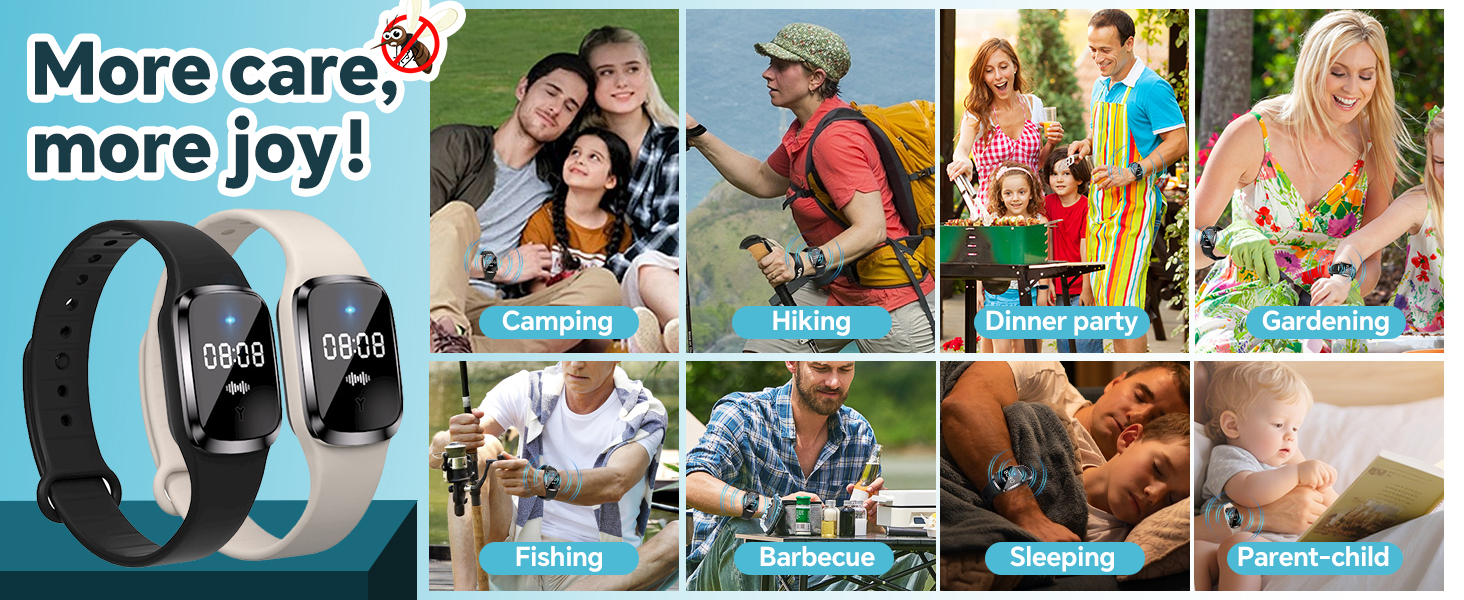 Outdoor Ultrasonic Mosquito Repellent Bracelets
