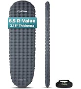 ATEPA ThermAir Mummy Backpacking Inflatable Sleeping Pad, 6.5 R-Value Insulated Ultralight Portab...