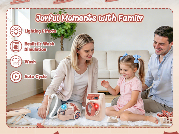 Kids Toy Washing Machine &amp; Vacuum Playset