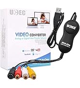 UCEC USB 2.0 Video Capture Card Device, VHS VCR TV to DVD Converter for Mac OS X PC Windows 7 8 1...