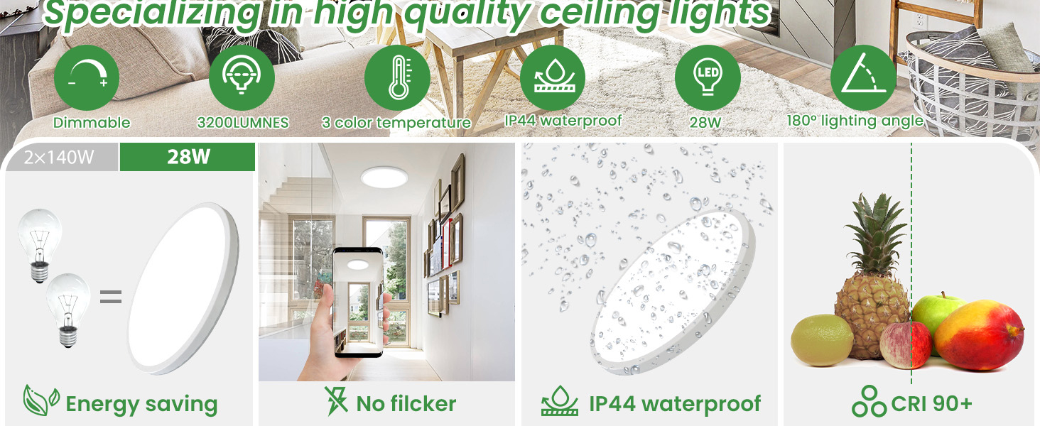 round led ceiling light