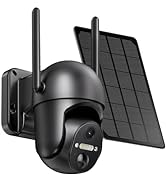 SEHMUA Solar Security Cameras Wireless Outdoor, 2K 360° View Battery Powered Outdoor Camera, WiFi...