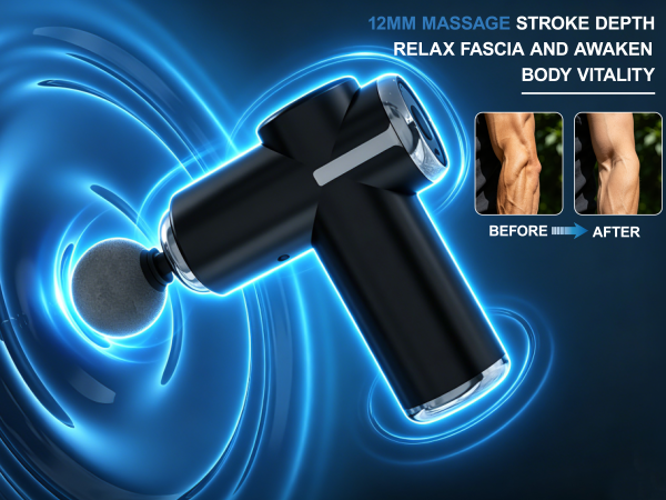 Portable Percussion Massage Gun for Back Shoulder Muscle Pain Relief