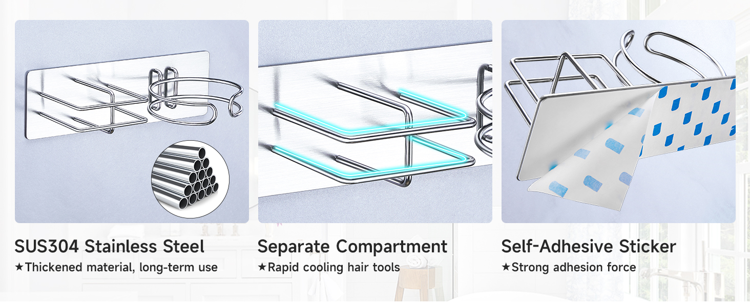 Hair Dryer and Straightener Holder