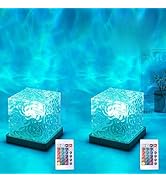 Growalleter Ocean Wave Projection Lamp, 16 Color RGB Mood Light with Remote, 3D Water Ripple Nigh...