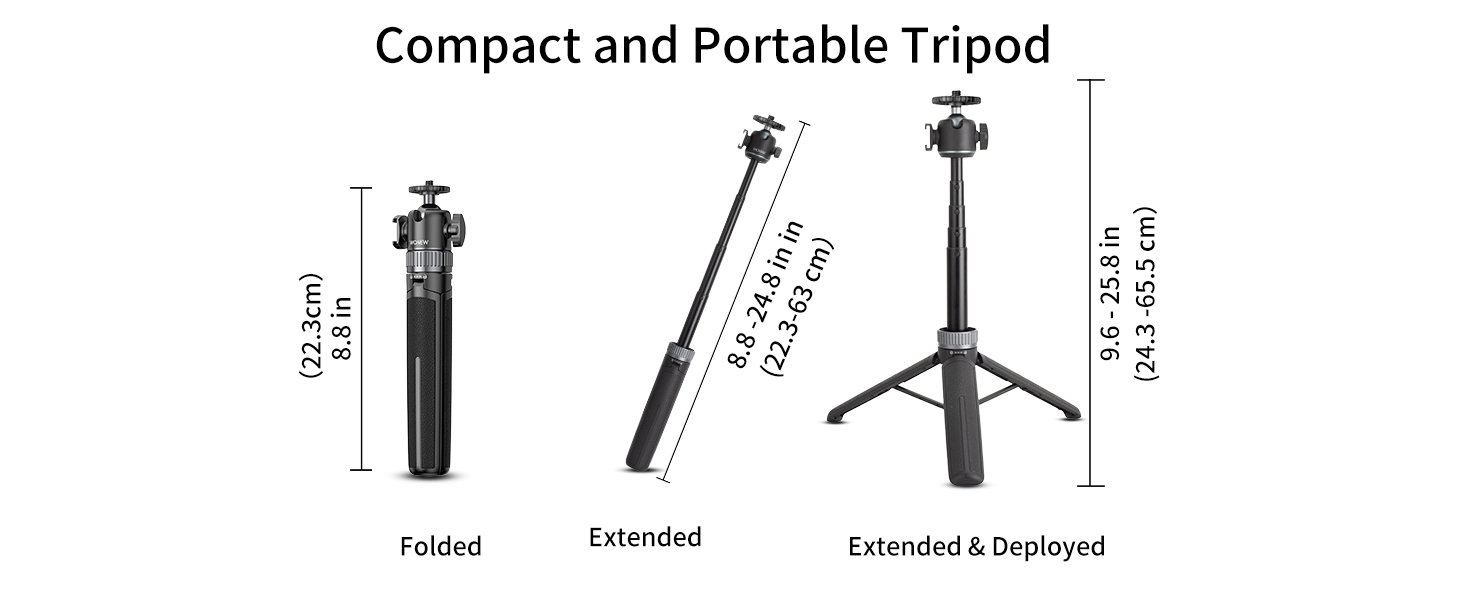 compact and portable tripod