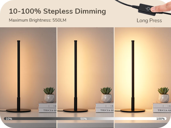 Stepless dimming table lamp