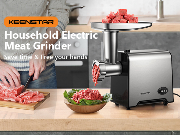 Electric Meat Grinder, Sausage Stuffer Maker 450W(3000W Max) Food Grinder