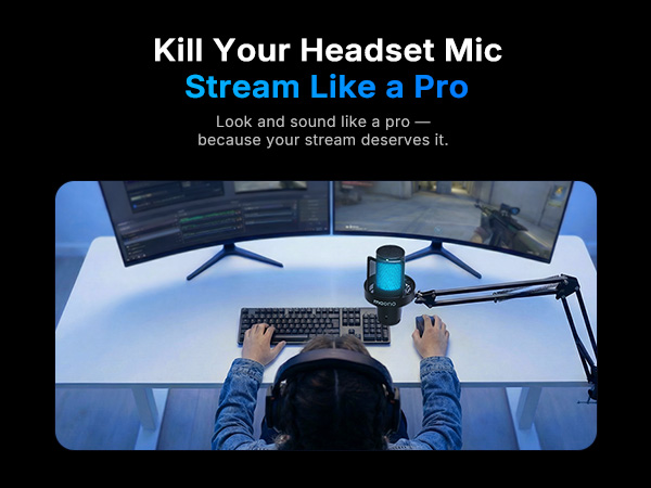 wireless gaming streaming microphone for pc DGM20W