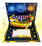 LIJUGITF 2026 Graduation Cards , 3D Pop Up Graduation Card with Fireworks &amp; Cheers &amp; Lights, Clas...