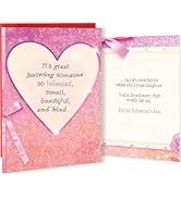 Hongshan Lovely Valentines Day Card for Wonderful Daughter,Unique Daughter Gifts from Mom Dad, Va...
