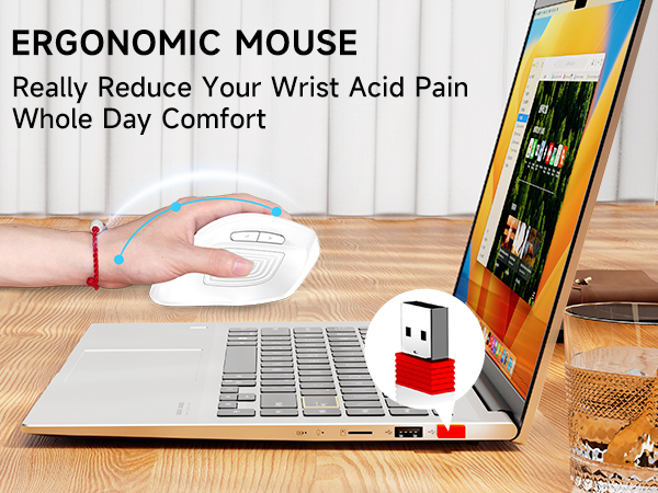 ergonomic mouse white