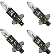 Edearkar H1 24V 70W Halogen Headlight Bulb (4-Pack) White Light 4300K Quartz Halogen Light Bulb C...