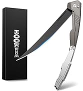 HOOK-EZE Folding Fillet Knife, Razor Sharp Stainless Steel Blade with Built-In Carabiner, 12.5” B...