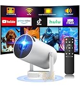 Mini Projector with WiFi and Bluetooth, 4K Projector with 5W Soundbase Speaker, Portable Projecto...