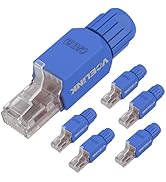 VCELINK RJ45 Connector Tool-Free, CAT6 Field Termination Plug, Gold Plated Modular Plug, UTP CAT6...
