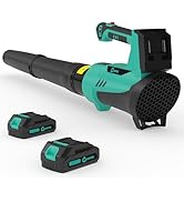 Garvee Leaf Blower Cordless - 20V Powerful 2 * 2.0Ah Batteries and Charger, 6 Speed Modes, Lightw...