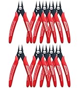 170 Wire Cutters, 10 PACK, 5 Inch Micro Flush Cutter, HOUSERAN Small Wire Cutters Spring Loaded C...