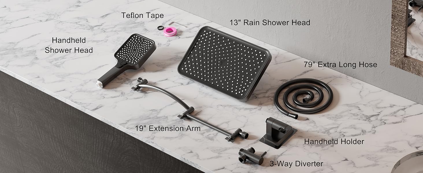 shower heads with handheld spray combo