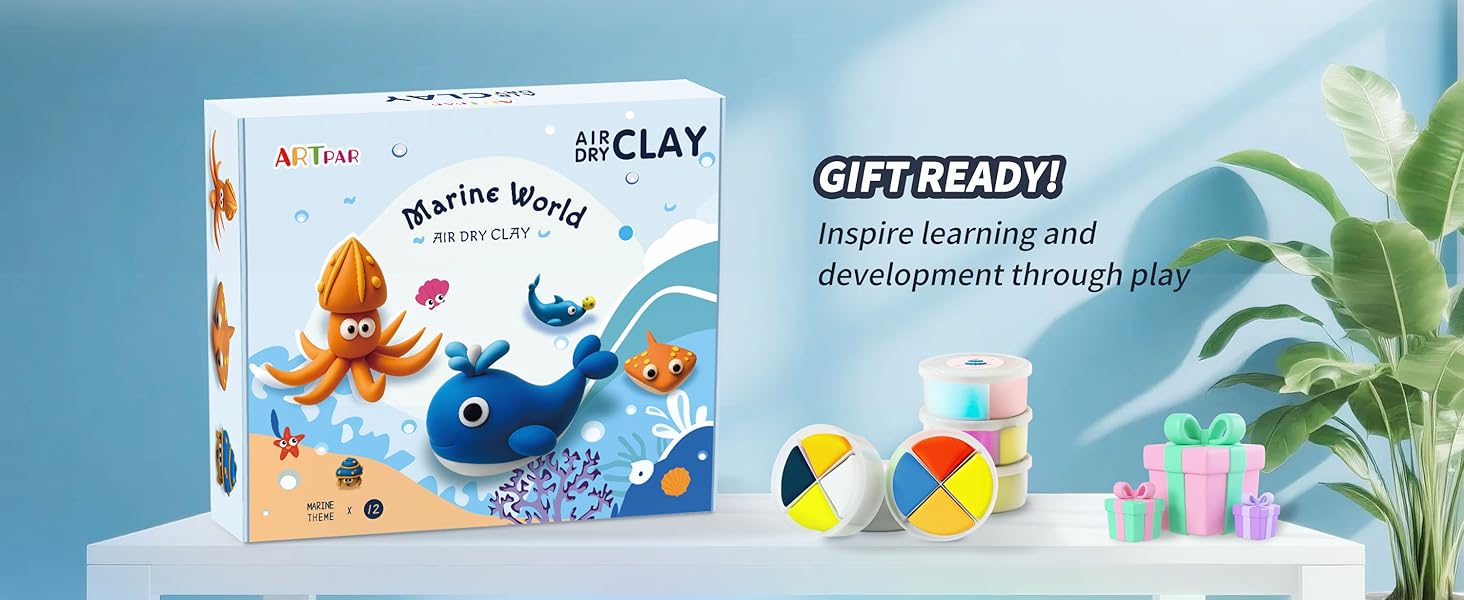 ARTPAR AIR DRY CLAY MARINE WORLD KIT GIFTS FOR KIDS